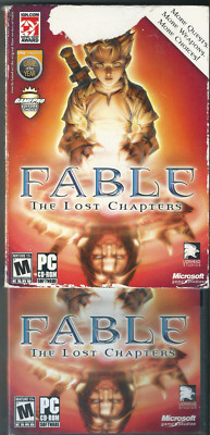 Fable: The Lost Chapters (PC 4-Disc CD-ROM, 2005 w/ Manual & Slipcover)