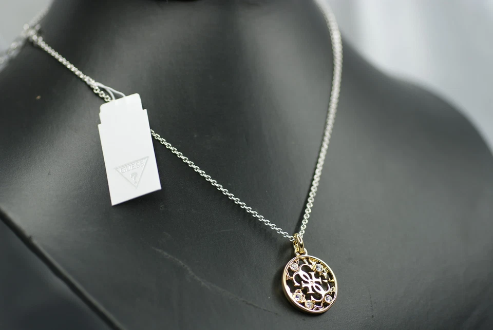 GUESS Damen Halskette UBN71519 Anhänder gelbvergoldet Luxus Kette Bicolor NEU - Bild 4 von 4