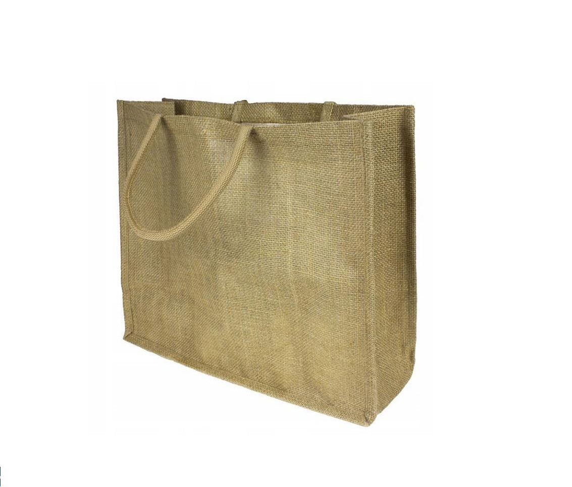 100percent Natural Jute Bag Hessian Large Strong Jumbo Luxury Plain Shopping Pack of 5