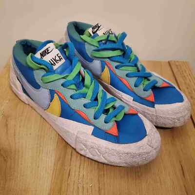 Nike x Sacai x Kaws Blazer Low Sneaker Neptune Blue Mens Size 7.5 Womens S 9.5