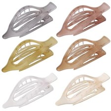 Flat Hair Clip 6 pcs Lay Down Claw Clips Hair Accessories for Women - Ice Cream
