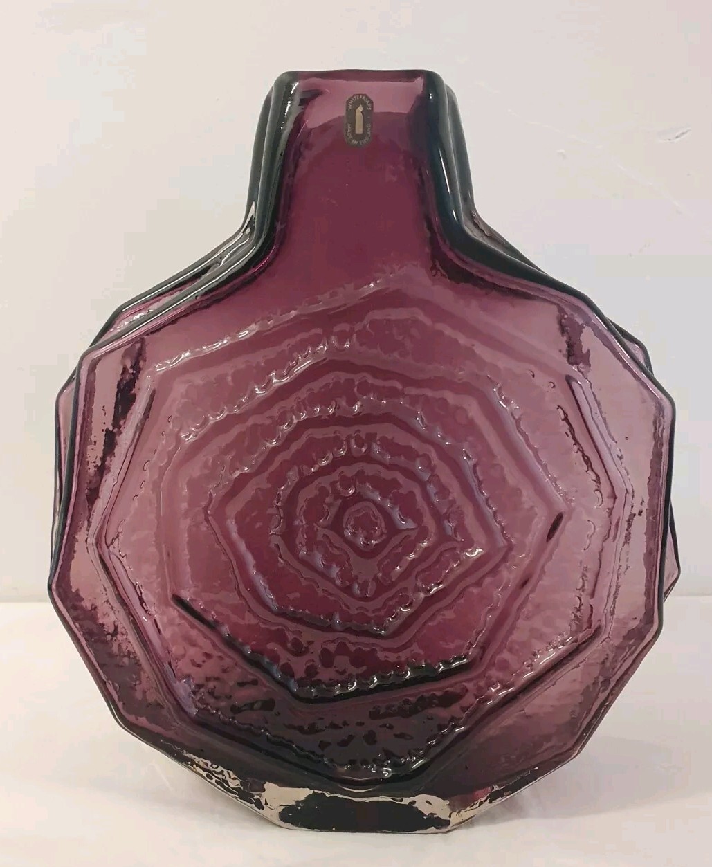 🔶️RARE VINTAGE MCM GEOFFERY BAXTER WHITEFRIARS ART GLASS AUBERGINE