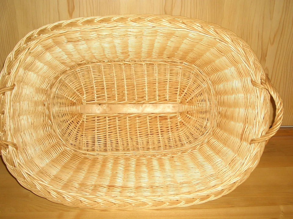 Baby- Wäschekorb groß Weidenkorb natur Weide,deutsche Handarbeit Gr.ca.99 x 65cm - Bild 3 von 4