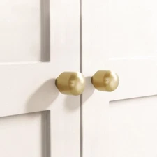 Golden  Solid Brass Wardrobe Door Bucket Cabinet Handle Knob Pull Handle