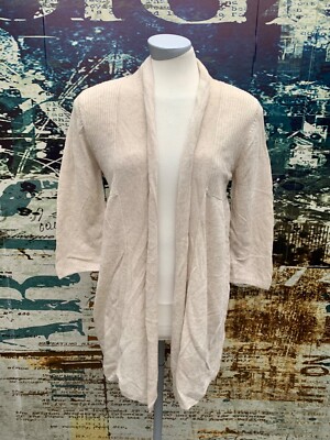 EILEEN FISHER Gr:S Strickjacke Bio Leinen vorne offen