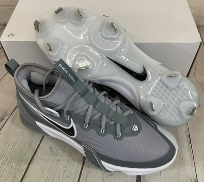 Nike Mens Force Zoom Trout 9 Elite Metal Baseball Cleats FB2906-100 Gray Size 7 Nike Men main image 4