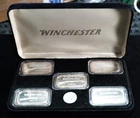 5 Winchester Rifle bars 1oz 999 Fine Silver Set C816