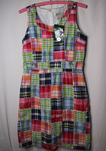plaid patchwork dress