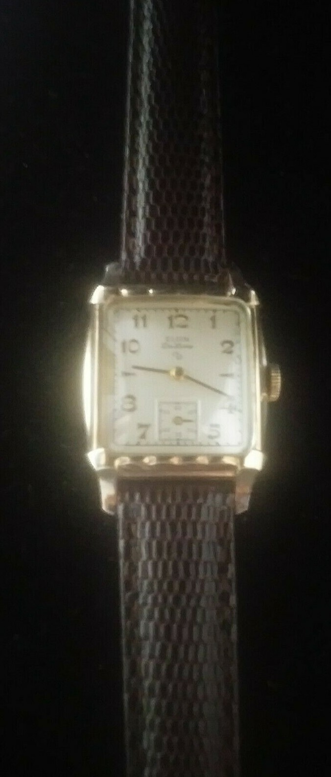 Antique Elgin Men's 10K Gold Filled Wrist Watch, Vint… Gem