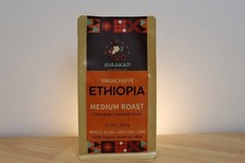 Ethiopia Organic Whole Bean Coffee, 1 Package, 11Oz each, Medium Roast.