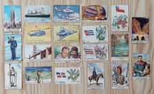 1965 Vintage Billiken Argentina Lot 20 Mixed Cards US Landmarks Soldiers Planes