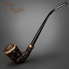 Mr. Brog WOODEN TOBACCO SMOKING PIPE Churchwarden 320 Respublica Rustic Pear Box