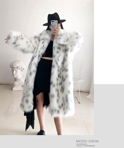 Imitation Fox Fur Coat Women's Imitation Fur Coat, Thickened Loose Lapel Top - Picture 9 of 17