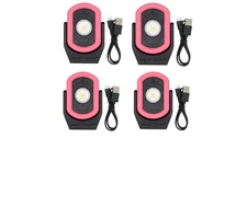 Maxxeon  Cyclops USB Rechargeable LED Work Light Magnetic PINK 4 PACK DEAL