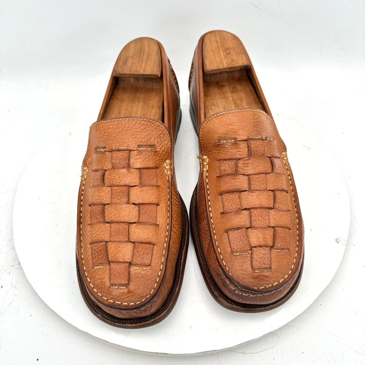 Cole Haan Grand.OS Mens 9M Tan Brown Leather Moc Toe Slip‎ On Loafers C29054 Cole Haan Grand Loafer Casual Shoes for Men for sale | eBay main image 2