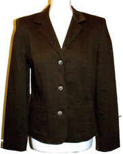 NEW SUPERB BROWN STRETCH COTTON JACKET SIZE 12  #  331*