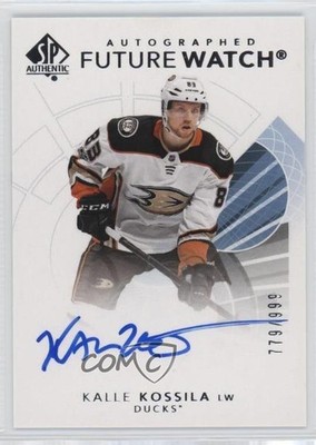2017-18 SP Authentic Future Watch 779/999 Kalle Kossila #183 Rookie Auto RC lk8