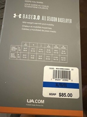N Under Armour Packaged Base 3.0 Long Sleeve Hoodie Face Mask