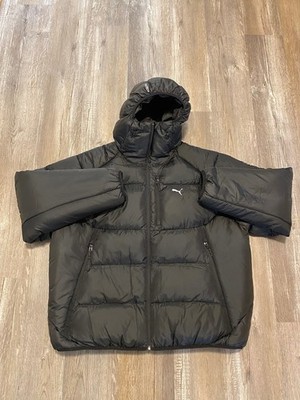 PUMA Pumatech Primaloft Puffer Full Zip Jacket Black Casual Athletic SizeXL $425