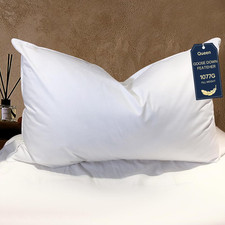 Queen Size Goose Down Feather Pillows Medium Firm for Side Back Sleepers