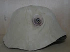 Helmet cover. German. ww1. White cotton. Size 66. With stamps.