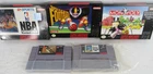 Lot of 5 Super Nintendo Games Some w/ Box NBA NFL MLB Monopoly CLEAN