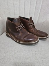 Clarks Originals Mens Desert Chukka Boot Dark Brown Leather Size -8