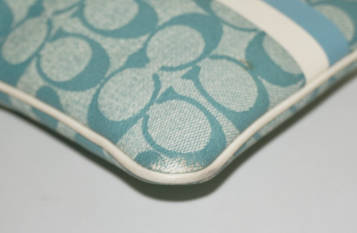 COACH Small Blue Coated Signature Canvas & Leather LEGACY STRIPE Crossbody Bag thumbnail 14