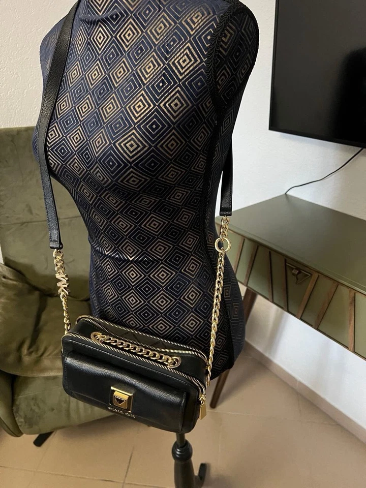 Michael Kors Umhängetasche Leder Schwarz - Bild 4 von 4