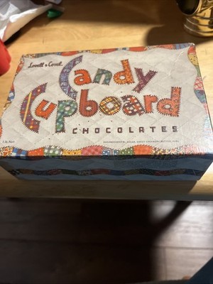 LOVELL & COVEL, Candy Cupboard, VINTAGE Empty Chocolate Box, in Patchwork Design