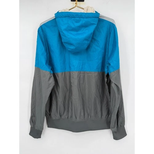 Puma Mens Sportlifestyle Colorblock Sherpa Hooded Windbreaker Jacket Blue Grey S image 5