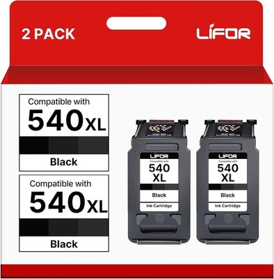 LIFOR PG-540XL 540XL Tintenpatronen Schwarz Ersatz für Canon 540 Tintenpatrone