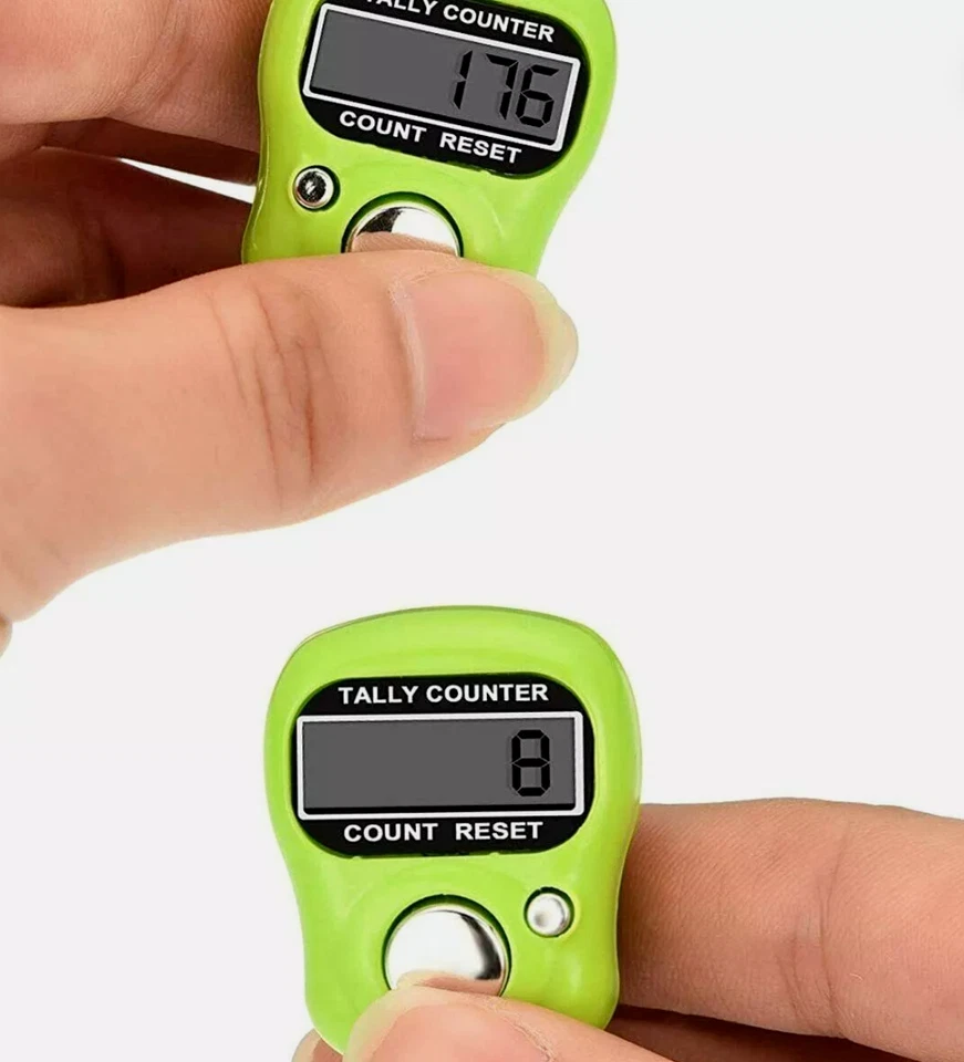 Digital Electronic Tally Counter  Mini Finger Ring LCD Timer Tasbi Tasbee - Image 2 of 4