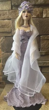 Evangeline Ghastly 18" Doll Custom Made Lavender Dress w/Accessories NO DOLL