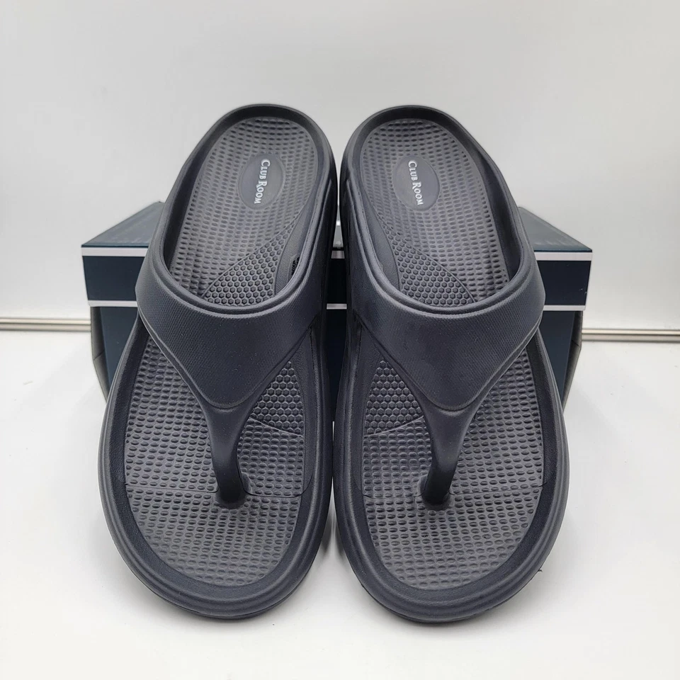 Zapatos Club Room Remy para Hombres Talla 9 Azul Marino Chanclas Sandalias Cómodas Foto 3 de 4