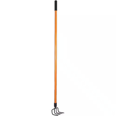 52 In. Handle Length, Fiberglass Rubber Grip Handle, Sturdy Hand Tiller/Cultivat