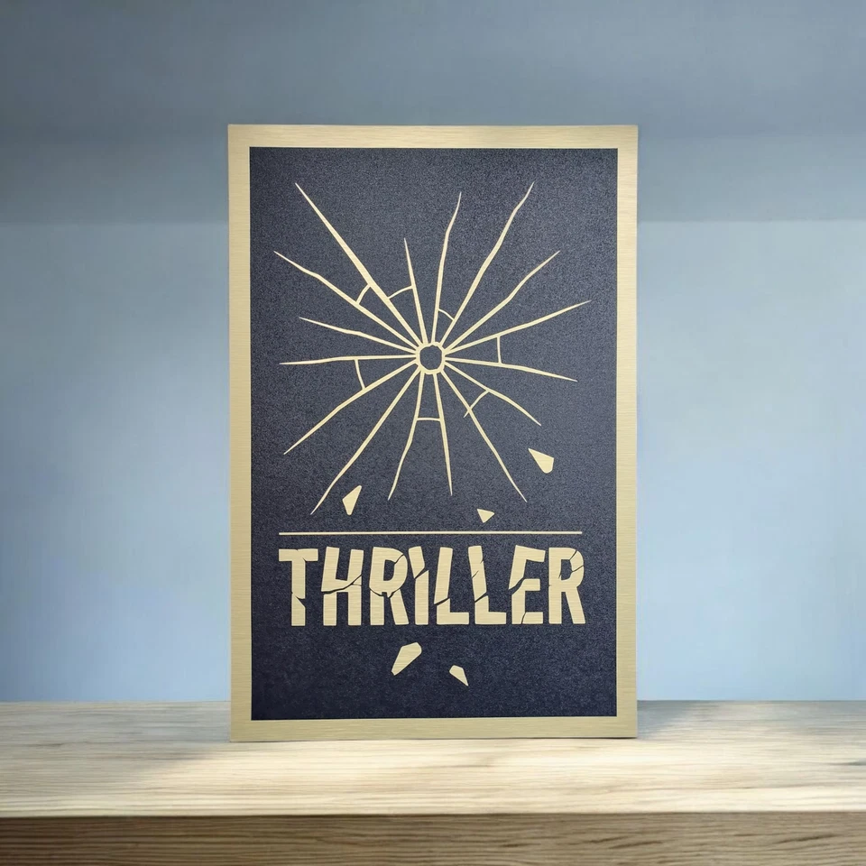 7x Movie Genre Wall Signs Brushed Gold Aluminum Home Theater Media Room Decor - Image 4 of 4