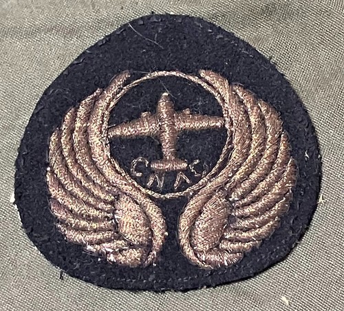 Old copy: CNAC China National Aviation Corporation bullion hat cap badge CNB 001
