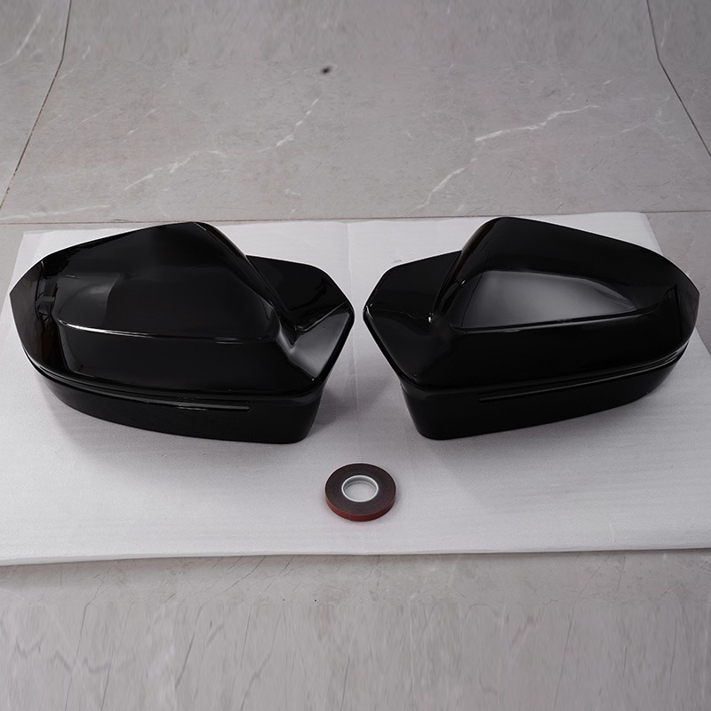 Black For BMW X3 G45 530i 540i i5 G60 Rearview Mirror Cover Overlay Accessories