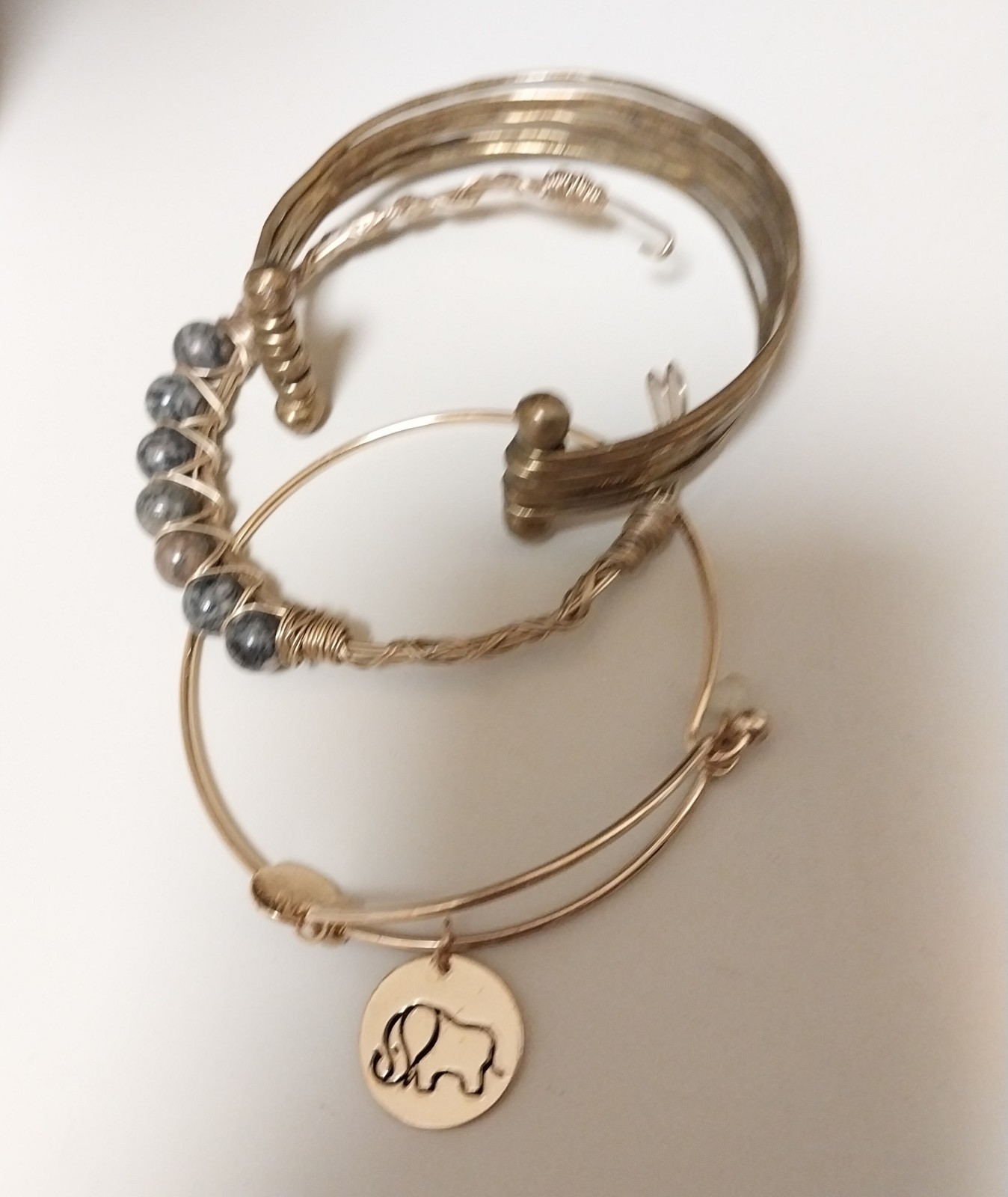ALEX AND ANI Adjustable Stackable Bangle Charm Be… - image 3