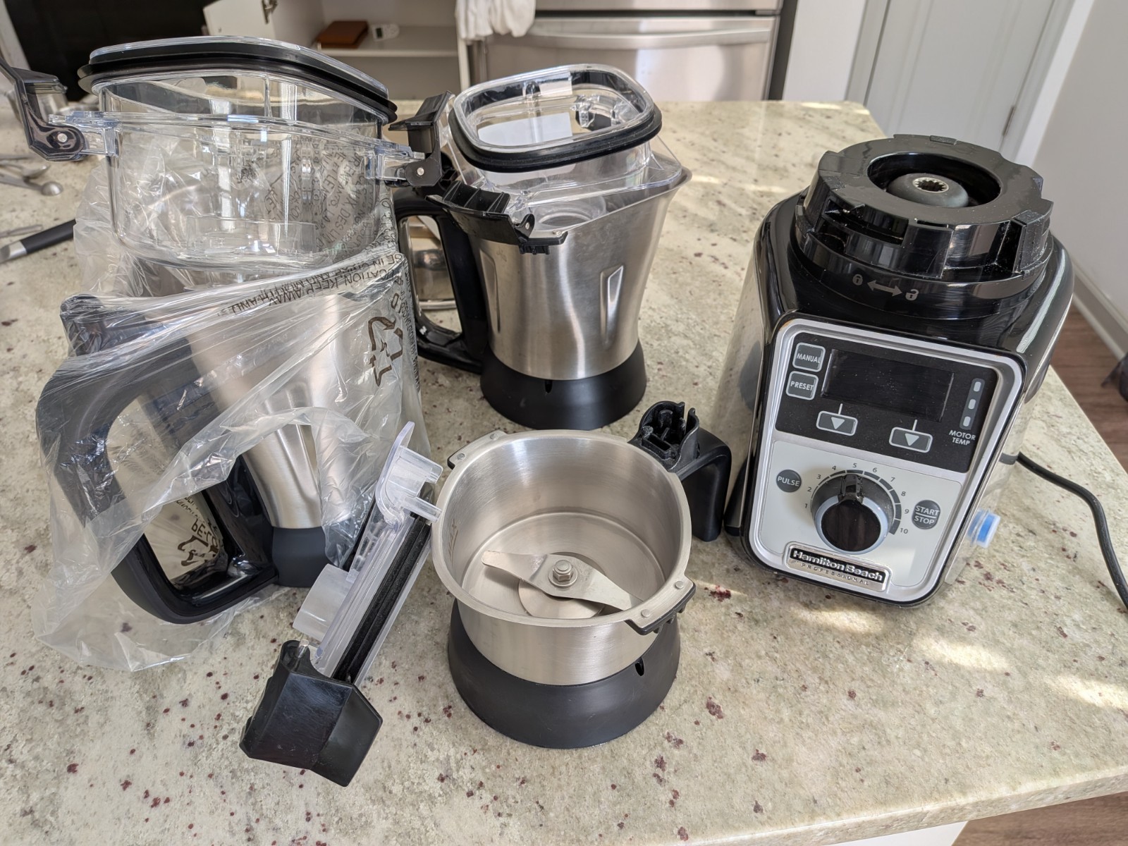 Hamilton Beach Professional Juicer Mixer Grinder 58770-IN, 1400 Watt  3Jars 120V
