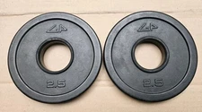 Pair of 2.5lb GP GPI Barbell Olympic Coated Weight Plates - 5lbs total