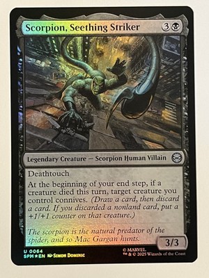 Scorpion, Seething Striker Marvel's Spider-Man Foil MTG NM