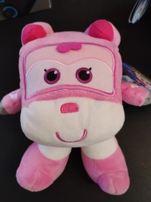 Super Wings Dizzy Toy Plush Pink Helicopter Bot 7'' New