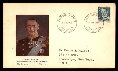 Mayfairstamps Denmark FDC 1950 King Frederik IX First Day Cover aax_22945
