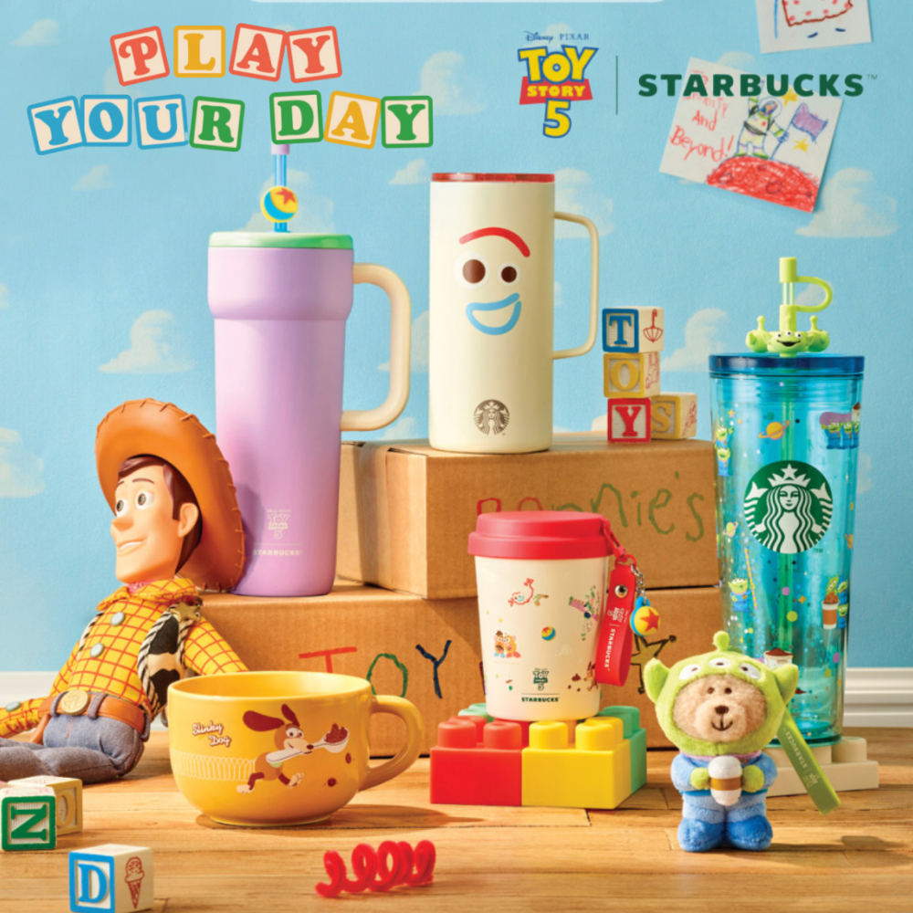 Starbucks Korea Toy Story 5 MD Buzz Woody Bearista Tumbler Mug