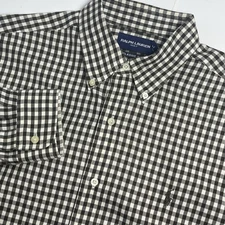 Polo Ralph Lauren Golf Men’s Large Brown White Gingham Check Classic Fit Preppy