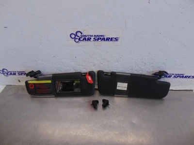Fiat 500 Sun Visors Pair 07-15 right left Mirror Sunvisors Brackets Black - Image 1 of 4