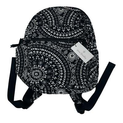 Vera Bradley Black Bandana Medallion Quilted Small Bag  display picture 2