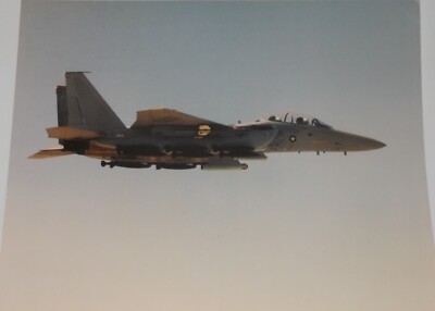 F-15E DUAL ROLE EAGLE JET FIGHTER AIRCRAFT  2-SIDED COLOR NOW FLYING EPIC FURY